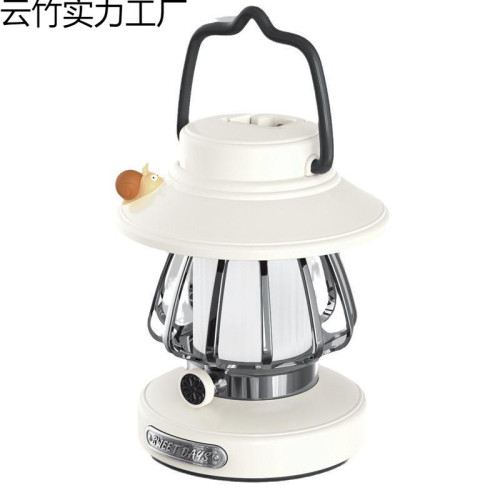 創意復古露營燈三檔位USB充電式LED小夜燈戶外可攜式帶掛鉤野營燈