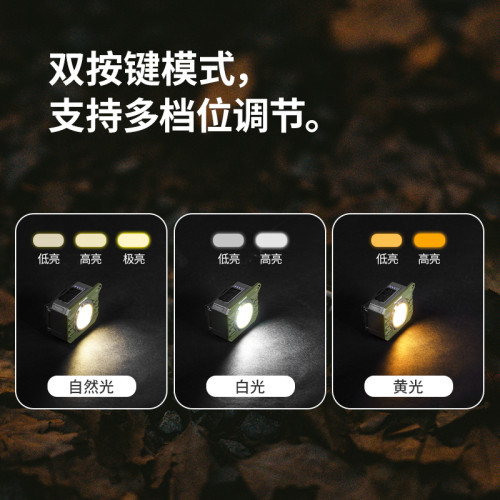 挪客戶外頭燈徒步後後背包燈登山夜爬輕便可拆卸背夾mini泛光燈警示燈