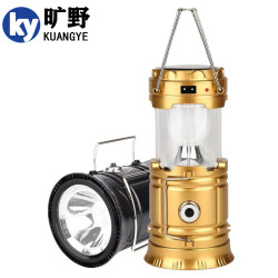 戶外新款馬燈5800野營燈太陽能充電LED露營帳篷多功能手提拉伸燈