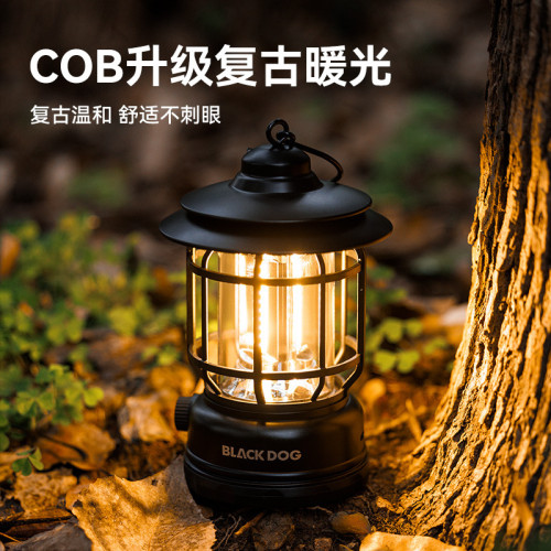 Blackdog黑狗戶外復古露營燈復古溫和氛圍燈超長續航野營照明燈