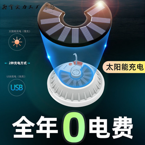 太陽能充電燈泡夜市擺攤超亮 led節能停電應急照明燈家用噹行動電源