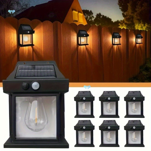 6PC 3 Mode Solar Wall Lantern Street & Area Lighting With