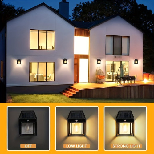 6PC 3 Mode Solar Wall Lantern Street & Area Lighting With