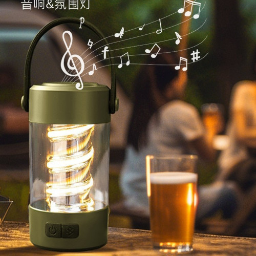 戶外音響露營氛圍燈藍牙無線音箱野餐燒烤釣魚天幕帳篷燈照明燈
