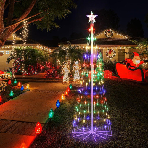 6' Multicolor LED Animated Outdoor Christmas Tree Lightshow