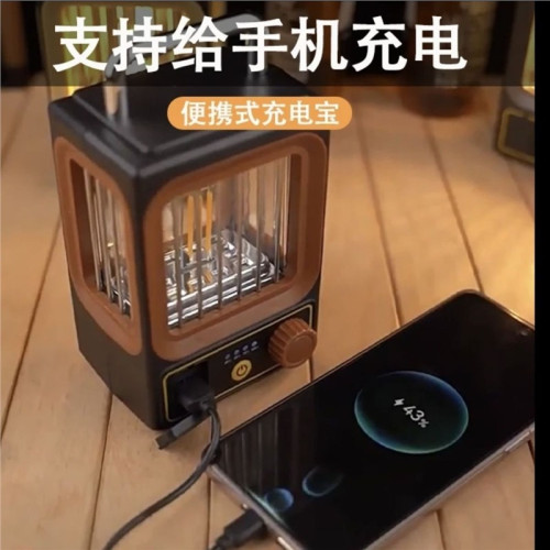 太陽能庭院露營無極調光便捷式充電手提懸掛工作鎢絲燈