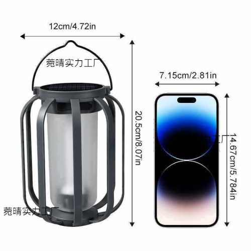新款太陽能火焰野營燈戶外裝飾掛燈庭院裝飾三腳架氛圍
