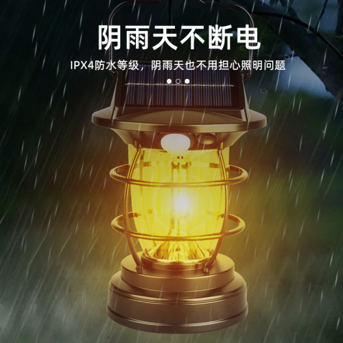新款太陽能露營燈戶外防水庭院燈Type-c充電家用可戶外野營燈