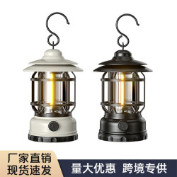戶外露營燈充電野營氛圍燈復古帳篷燈超長續航手提馬燈應急照明燈
