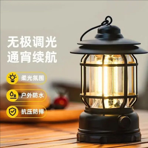 戶外露營燈充電野營氛圍燈復古帳篷燈超長續航手提馬燈應急照明燈