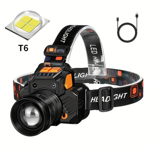 Ultra Bright Rechargeable LED Headlamp with 3 Lighting