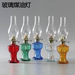 復古玻璃煤油燈馬燈老式玻璃燈長明燈裝飾燈擺件氛圍單個盒裝