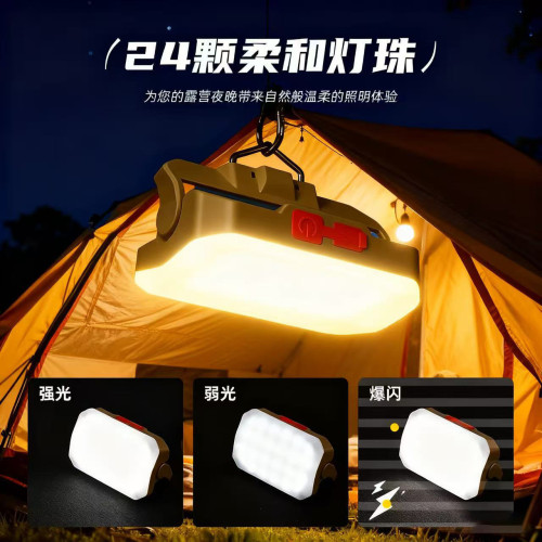 片式露營燈戶外LED露營燈徒步長續航野營燈USB充電式帳帳篷氛圍燈