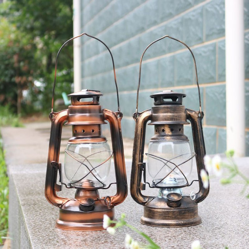 老式復古手提煤油燈 老油燈 用油馬燈咖啡廳餐廳鄕村懷舊創意擺件