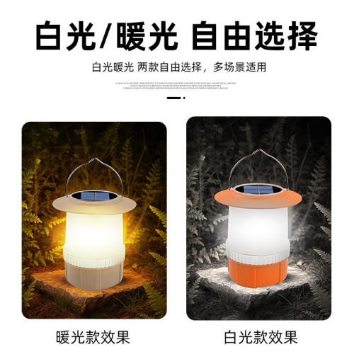 新款戶外露營燈帳篷燈復古氛圍野營燈LED充電營地掛燈馬燈地攤燈