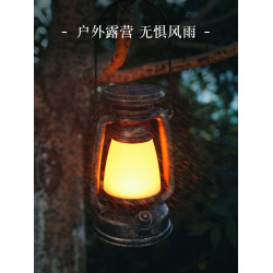 銀諾復古馬燈戶外露營燈超長續航老式煤油燈太陽能充電手提氛圍燈