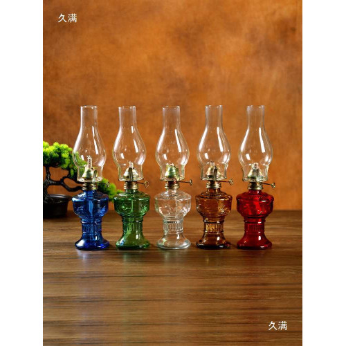 復古玻璃罩煤油燈用洋油燈攝影婚禮背景道具裝飾品酒吧老式擺件