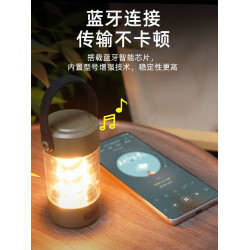 爆款多功能LED照明氛圍燈藍牙音箱夜燈便捷式三角支架露營燈