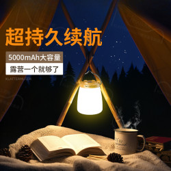 應急戶外照明燈充電營地露營燈鯊家用微笑續航野營帳篷掛式超長燈