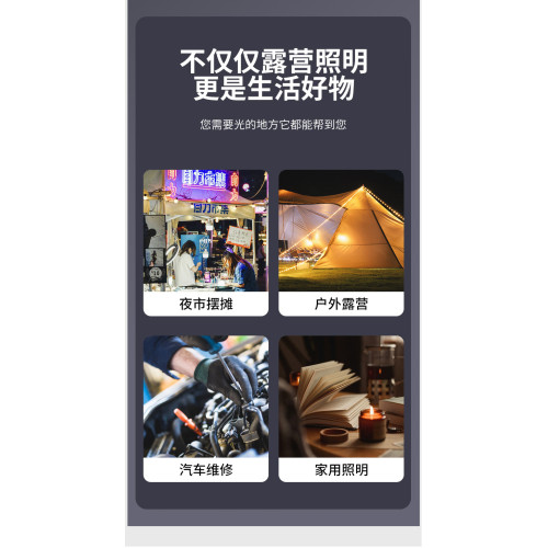 曼戈途LED充電燈泡夜市擺地攤燈家用應急戶外照明超長續航露營燈