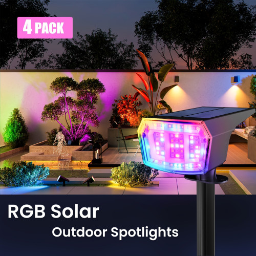4PCS Outdoor Solar Spot Lights for Lighting Decorative