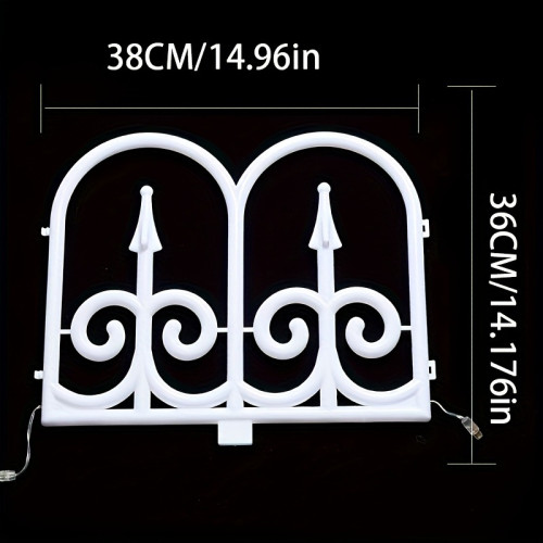 8 Pack Solar Powered LED Garden Border Fence Lights,
