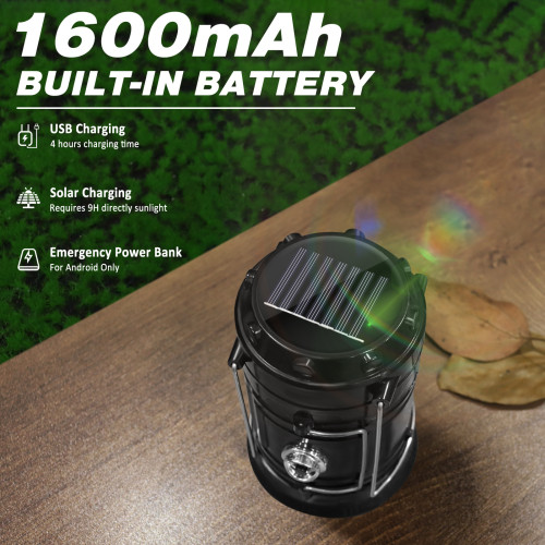4 Pack Solar Camping Lantern Collapsible led Solar usb