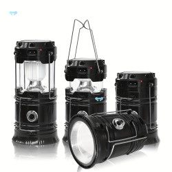 4PCS Solar Camping Lantern, Collapsible LED Solar USB