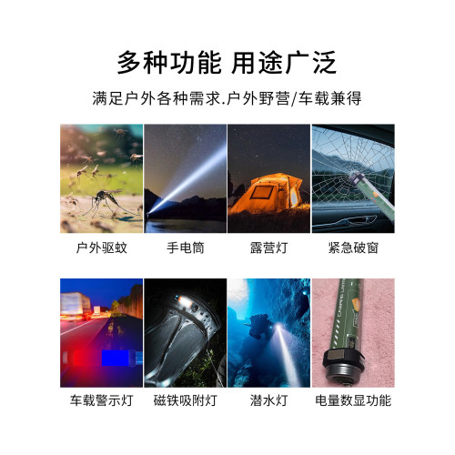 戶外防水LED燈多功能野營燈帳篷驅蚊燈行動電源警示燈應急照明燈
