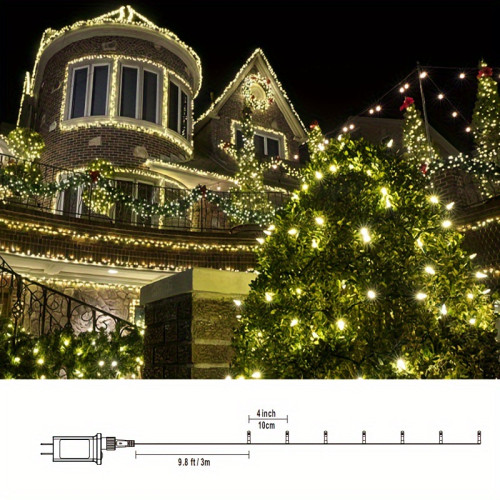 900 LED 295FT Outdoor Christmas String Lights, Plug in