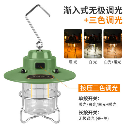 新款露營燈戶外照明多功能防水家用應急燈長續航LED高亮多檔可調