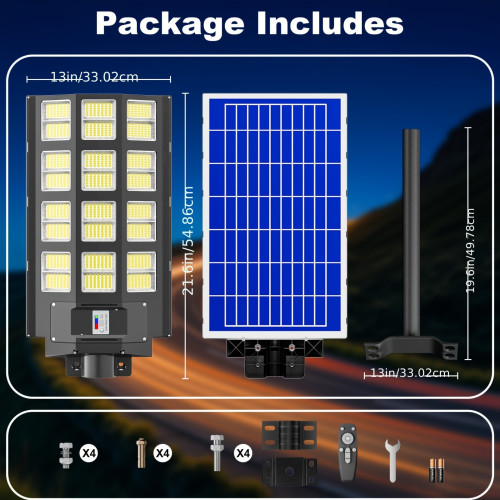 1 Pack Outdoor Solar Street Light, Grade Outdoor Dusk To