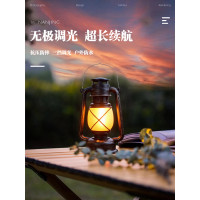 露營燈戶外充電復古馬燈營地野營氛圍煤油手提擺攤帳篷燈裝飾火焰