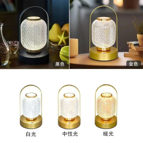 床頭台燈戶外露營燈手提燈充電式復古風桌上氛圍燈露營燈超長續航