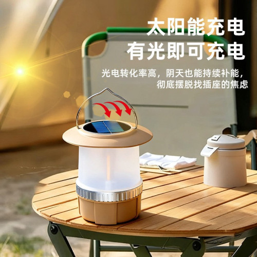 手搖充電太陽能野營燈仿古馬燈戶外帳篷燈手提露營燈復古馬燈