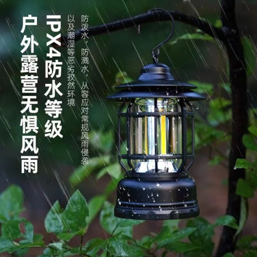 復古戶外露營續航提燈充電照明超長營地野營可充電帳篷氛圍馬燈
