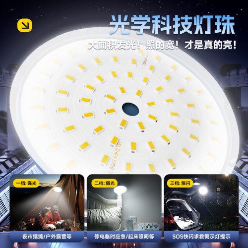 充電照明戶外露營燈超長續航強光野營地帳篷吊掛燈應急擺攤夜市燈