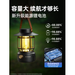 奧克斯露營燈戶外照明超長續航氛圍燈野營燈馬燈太陽能充電帳篷燈