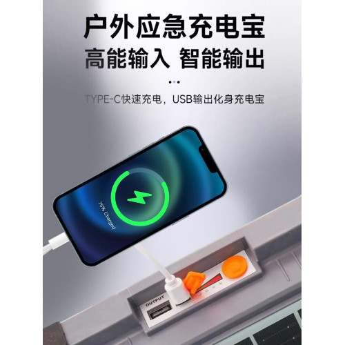 太陽能燈手提燈充電投光燈可攜式地攤戶外燈多功能露營應