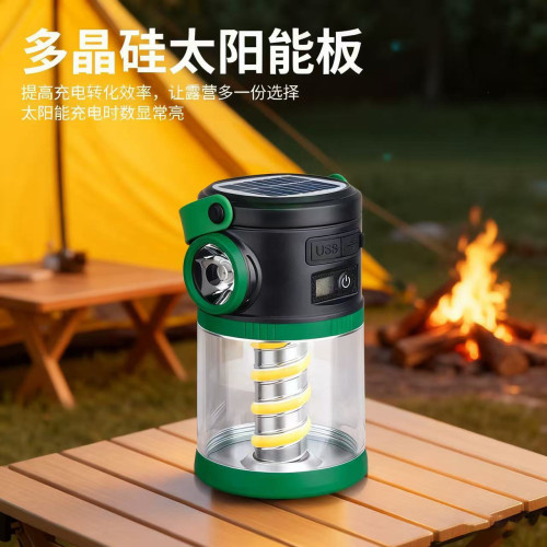 超亮露營燈太陽能野營馬燈戶外燈超長續航照明應急燈帳篷充電掛燈