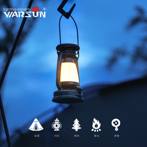 沃爾森戶外露營充電馬燈帳篷野營氛圍營地強光超亮天幕復古掛燈