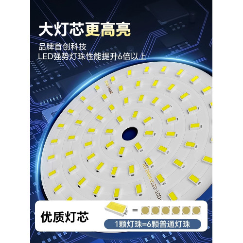 超亮LED充電燈泡家用照明燈停電備用應急燈強光飛碟燈夜市擺攤燈