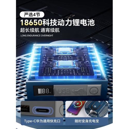 超亮LED充電燈泡家用照明燈停電備用應急燈強光飛碟燈夜市擺攤燈