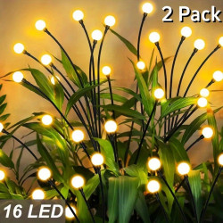 Pack 16 LED Solar Swaying Path Lights Sway By Wind IP65