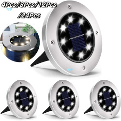 4PCS/8PCS/12PCS/24PCS Solar Underground Lights Outdoor 8