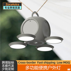 多功能戶外燈夜間垂釣野外應急手電筒照明燈手提露營氛圍帳篷燈