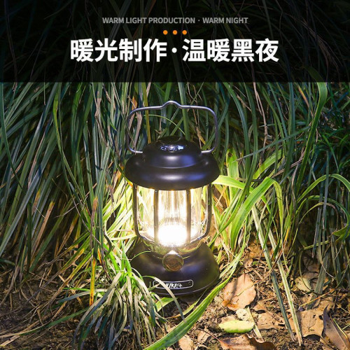 H6N戶外led復古露營燈可掛可提馬燈超長續航營地帳篷燈充電暖光氛
