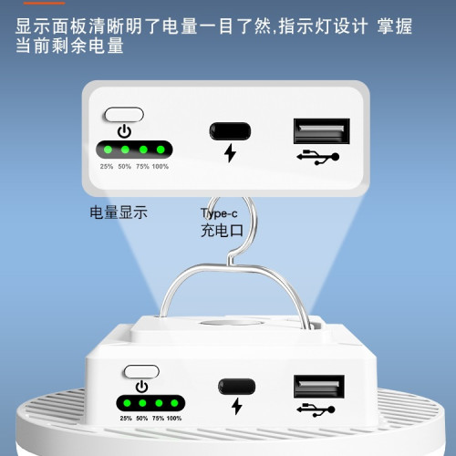 露營燈超長續航超亮地攤擺攤燈夜市燈戶外天幕帳篷應急充電照明燈
