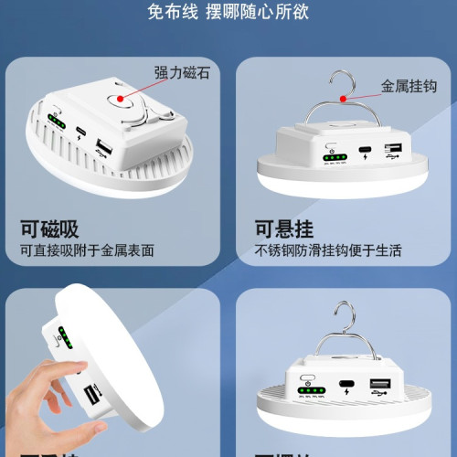 露營燈超長續航超亮地攤擺攤燈夜市燈戶外天幕帳篷應急充電照明燈