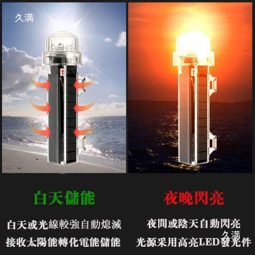 25大板閃光燈 3模式太陽能網標燈 船用信號燈 警示燈 漁網標記燈
